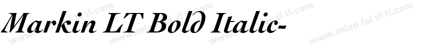 Markin LT Bold Italic字体转换